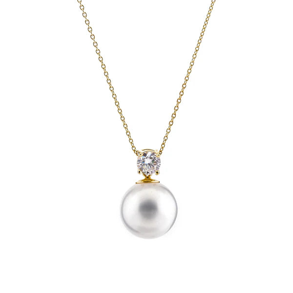 Sybella Fleur Gold Pearl Necklace