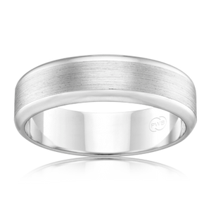 18ct White Gold Ezi-Fit Faceted Band
