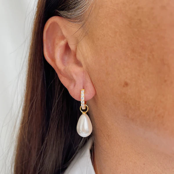 Sybella Bindi Baroque Pearl Gold Hoop Earrings