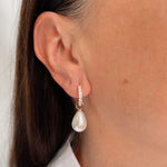 Sybella Bindi Baroque Pearl Rose Gold Hoop Earrings