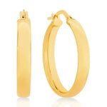 9ct Gold Bonded Silver Hoops