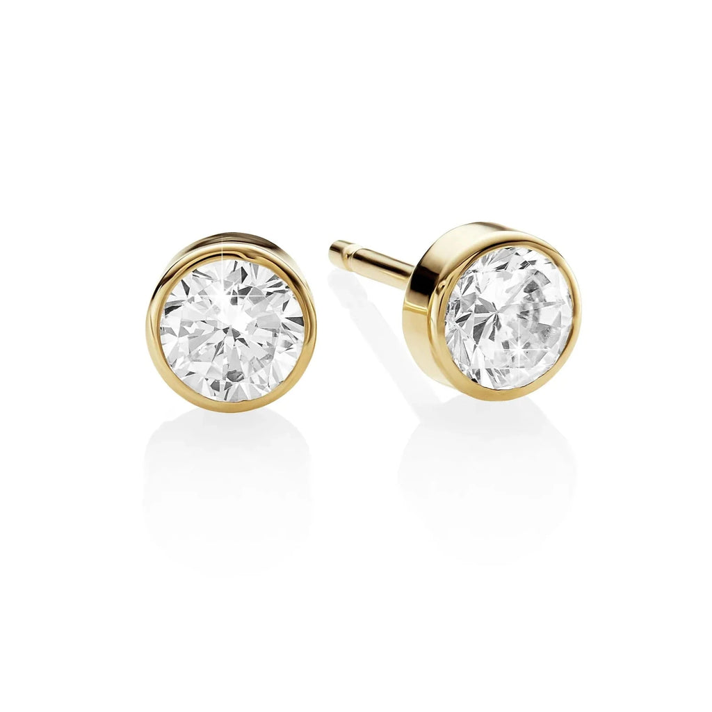 9ct 3mm Cubic Zirconia Earrings