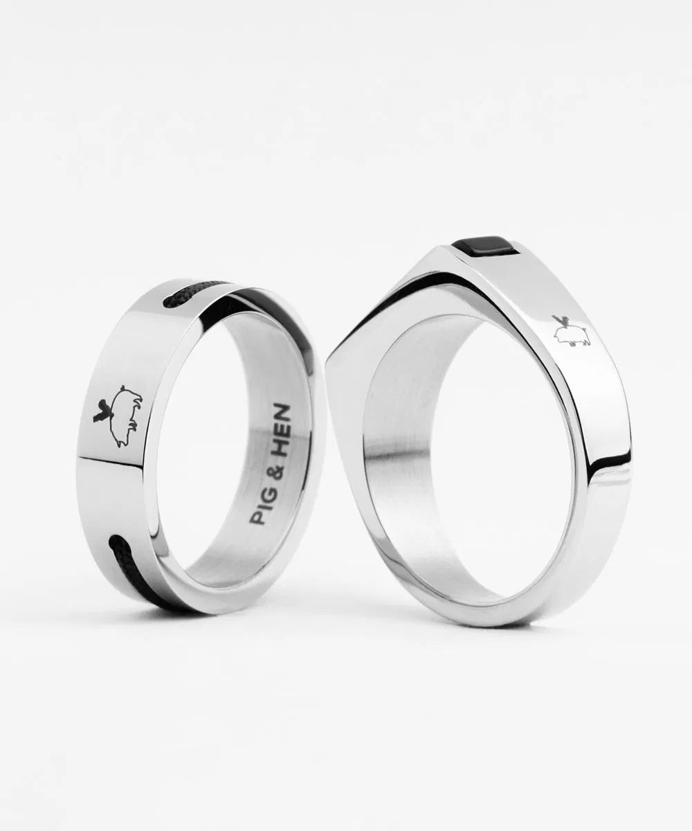 Pig & Hen Navarch Ring Navy 6mm