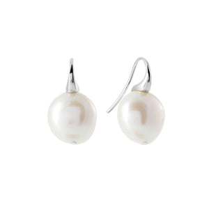 E264-RH - CARMEN Rhodium Baroque Pearl Earrings