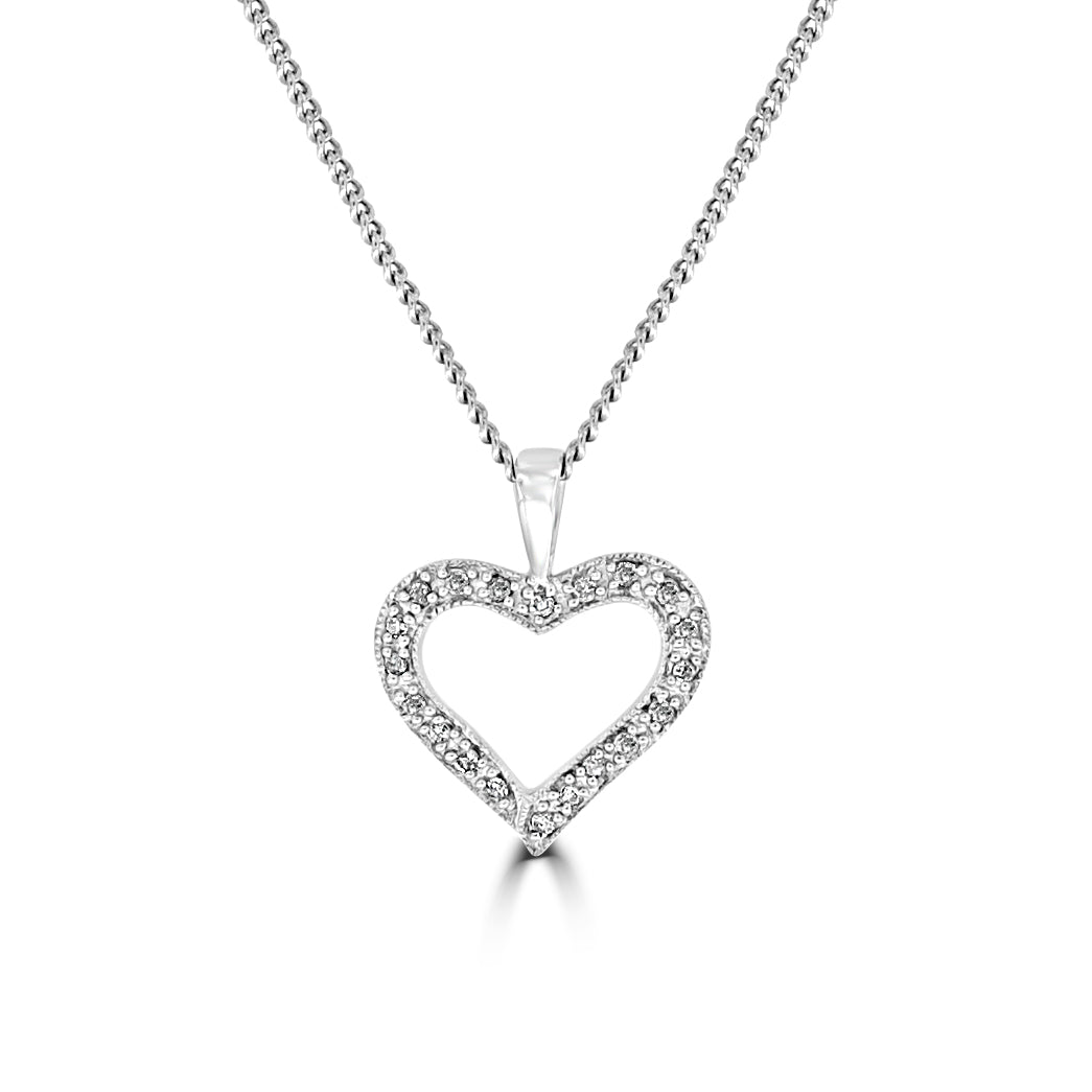 MP5818 9ct WG Open Heart Dia 0.10ct HI/I3 Pendant