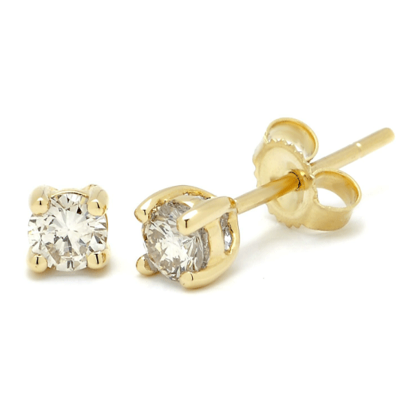 18ct Yellow Gold 0.25ct TDW Diamond Earrings