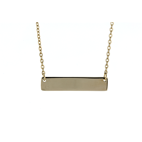 9ct 45cm ID Plate Necklace