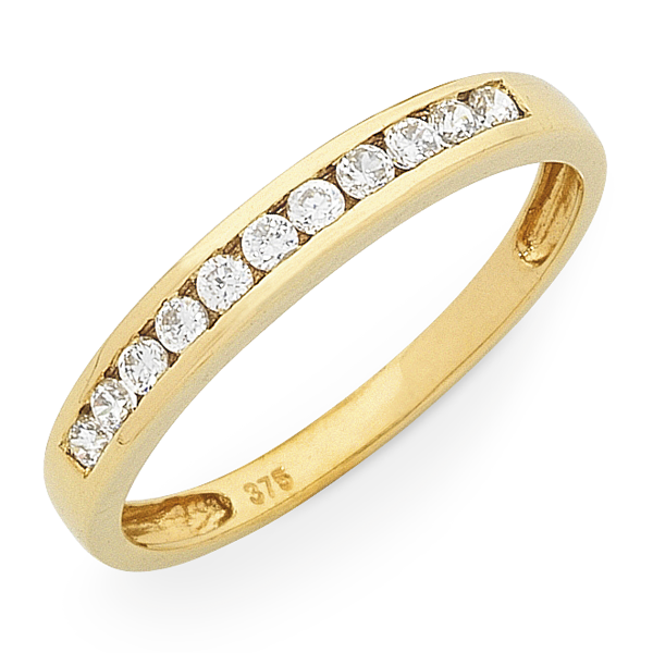 9ct Gold 0.25 Carats TDW Diamond Channel Set Ring