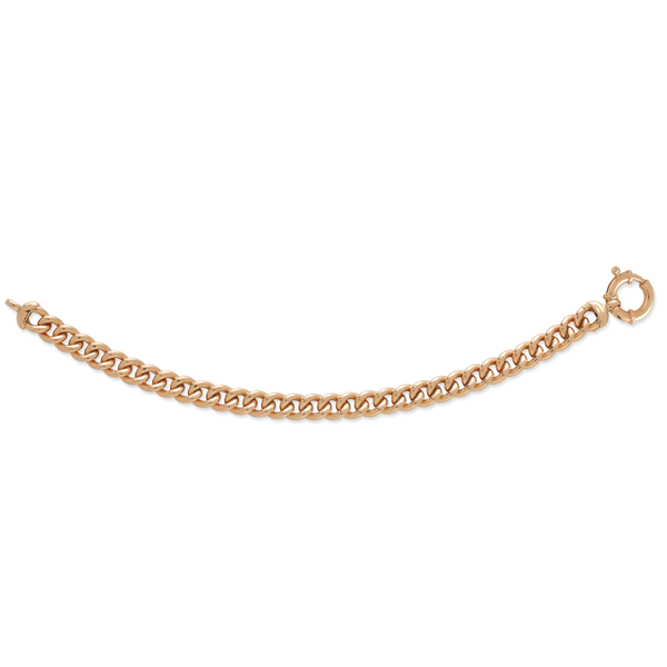 9ct Rose Gold Silver Filled Curb Bracelet