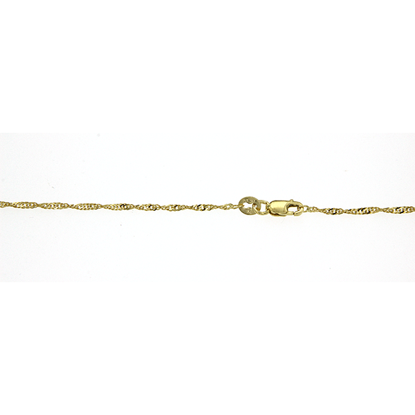 9ct Yellow Gold Singapore Rope Bracelet