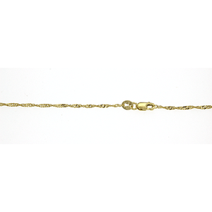 9ct Yellow Gold Singapore Rope Bracelet