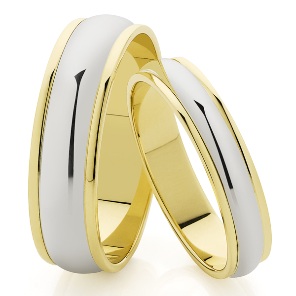 9ct & White Gold 4mm Polished Band