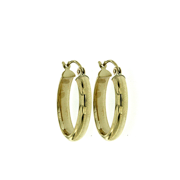 9ct Half Round Oval Hoops