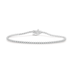 14ct White Gold Created Diamond Tennis Bracelet.