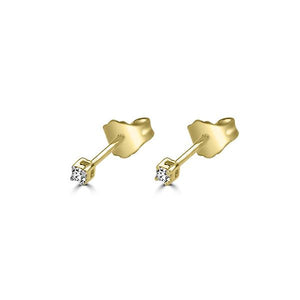 9ct Yellow Gold 0.05ct 4 Claw Diamond Studs (Promo Quality)