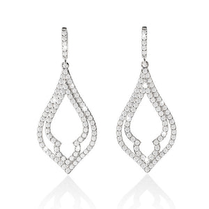 sterling silver cubic drop earrings