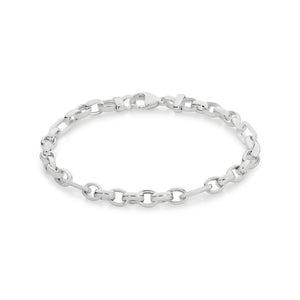 Sterling silver link chain bracelet