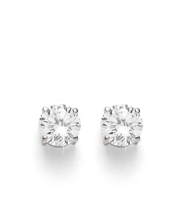 Sterling Silver 5mm Claw Set Cubic Zirconia (CZ) Studs