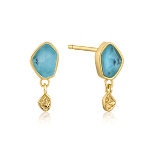 Ania Haie Mineral Turquoise Drop Stud Earrings