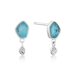 Ania Haie Mineral Turquoise Drop Stud Earrings