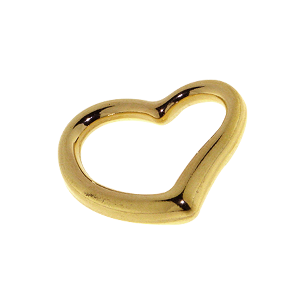 Gold-Bonded Silver Open Heart Pendant