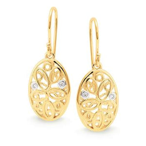 Diamond Fancy Integral Design Earrings