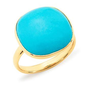 Turquoise Bezel Set Dress Ring