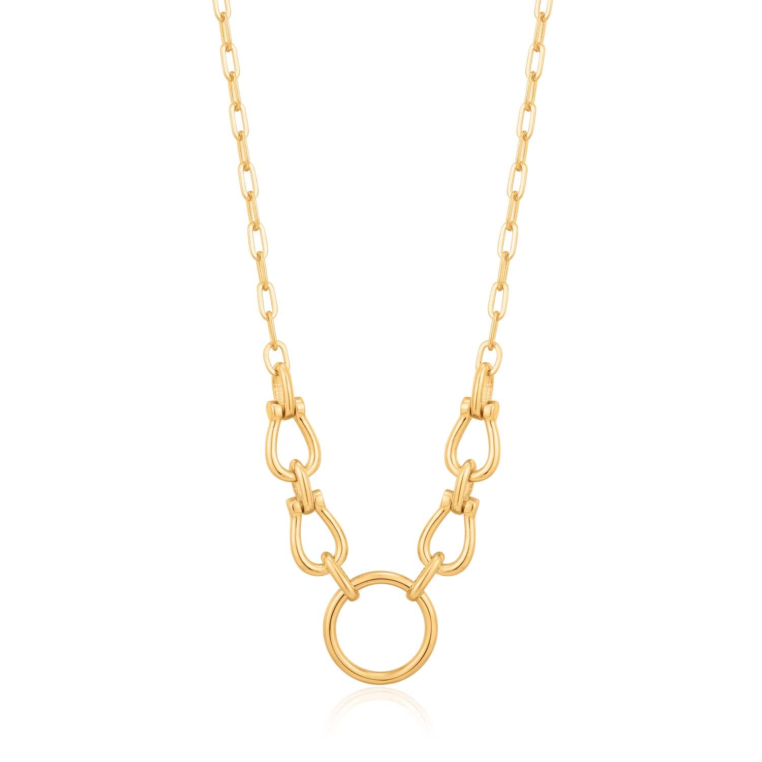 Ania Haie Chain Reaction Horseshoe Link Necklace 40.5cm