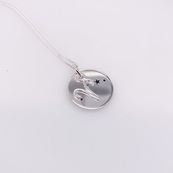 Sterling Silver Aries Pendant With Chain