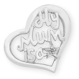 Sterling Silver Diamond "My Mum Is A Star" Pendant