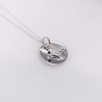 Sterling Silver Pisces Pendant With Chain