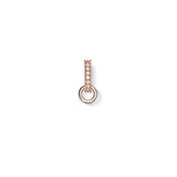 Thomas Sabo Charm Club Rose Gold Plated Cubic Zirconia Charm Carrier