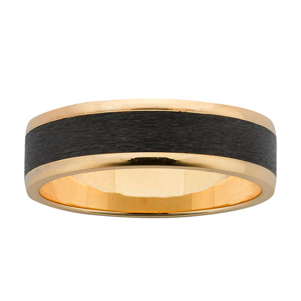 Ziro Gold & Black Zirconium Ring