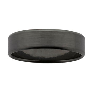 Ziro 7mm Sanded Black Zirconium Ring