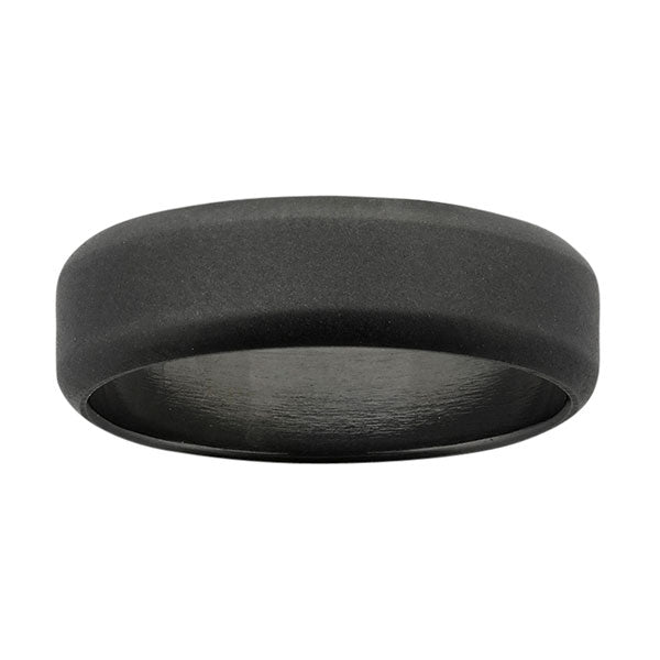 Ziro 6.5mm Textured Black Zirconium Ring