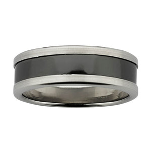 Ziro Titanium Ring with Black Zirconium Centre
