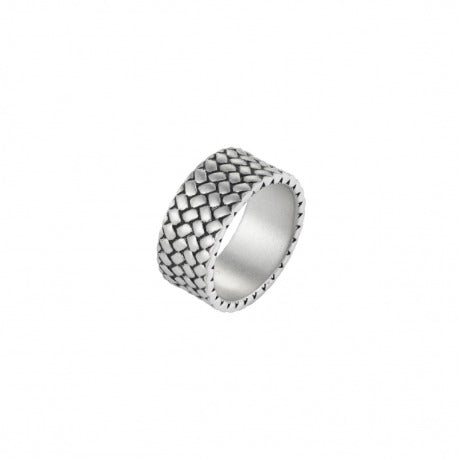 Stainless Steel Sand Blasted Tyre Pattern Ring