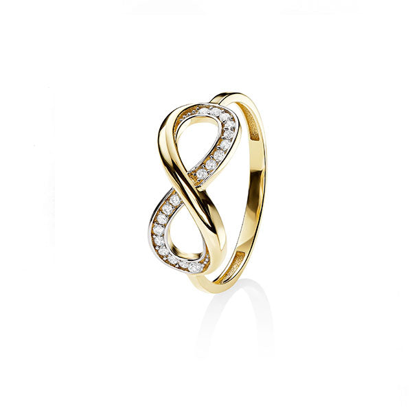 9Ct Gold Cubic Zirconia Infinity Ring
